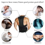 ceinture lombaire correcteur de posture dorsale respirant avec 2 tiges
