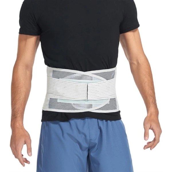 Ceinture de Soutien Lombaire Respirante – Blanc ceinture de soutien lombaire respirante blanc, Sangle d'entraînement réglable pour hommes et femmes