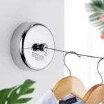 corde étendoir séchoir linge mural rétractable en acier inoxydable 2.8m