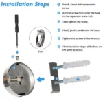 Corde Étendoir Linge Mural Rétractable en Acier Inoxydable - 2,8m – Image 3