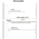 Corde Étendoir Linge Mural Rétractable en Acier Inoxydable - 2,8m – Image 4