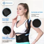 ceinture support correcteur de posture dorsale réglable respirant médical unisexe pranash