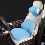 coussin de siège rehausseur de voiture avec appui-tête de soutien lombaire dream bleu clair