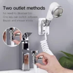extension de robinet télescopique à ressort flexible 2en1 douchette, lavabo, bidet
