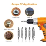 extracteur de vis endommagées 5 pièces acier hss4341 aimuyan