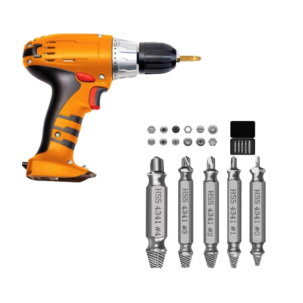 Extracteur de Vis Endommagées - 5 Pièces Acier HSS 4341 extracteur de vis endommagées 5 pièces acier hss4341 aimuyan