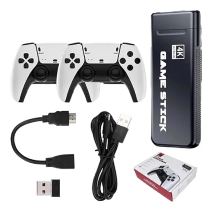 game stick m8 pro console de jeux tv 4k 64go hdmi avec 2 manettes sans fil