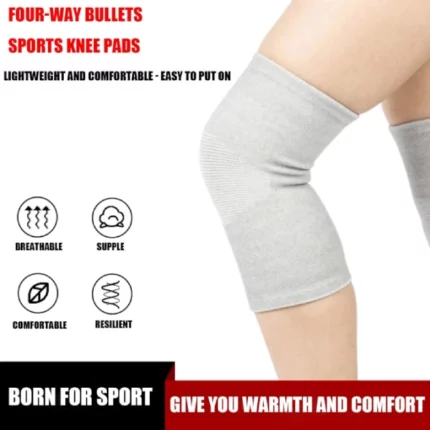 genouillère de sport élastique en fibre de bambou wl-8092