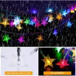 guirlande lumineuse multicolore 20 étoiles led rgb 2m