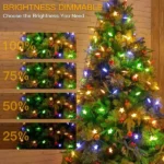 guirlande lumineuse multicolore 20 étoiles led rgb 2m