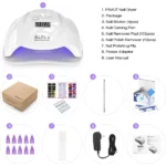 kit manucure vernis sèche-ongles professionnel sun x lampe uv led 54w avec accessoires