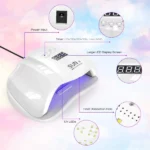 kit manucure vernis sèche-ongles professionnel sun x lampe uv led 54w avec accessoires