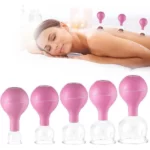 kit de 4 ventouses en verre pour massage par thérapie chi ping