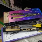 lisseur plaque chauffante brosse lissante cheveux 2en1 babyverse babyliss ba-405