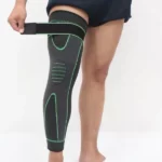 manchon genouillère de compression long pour genou et jambe respirant antidérapant