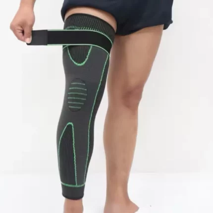 manchon genouillère de compression long pour genou et jambe respirant antidérapant