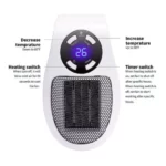 Mini Chauffage Électrique Portable BATIVE avec Télécommande – Image 4