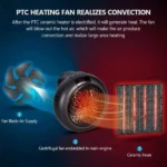 mini chauffage radiateur électrique mural économique 900w avec afficheur led