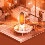 mini chauffage radiateur soufflant allonscd 1000w