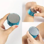 mitaine gomme d'épilation cristalline 2en1 double face, crystal hair removal