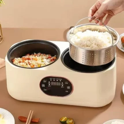 multicuiseur électrique intelligent à double pot 1l 900w avec minuterie 24h