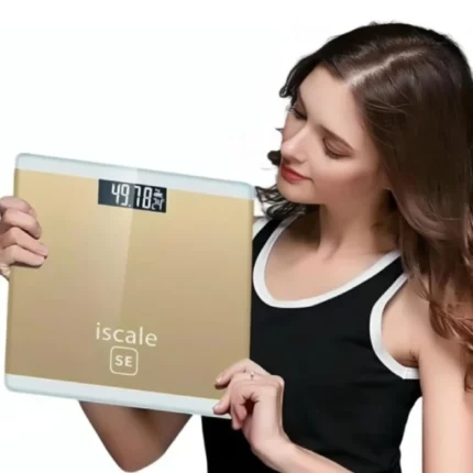 pèse-personne balance numérique en verre trempé lcd 180kg iscale