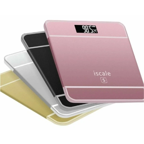 Pèse-Personne Numérique en Verre Trempé iScale S – 180kg pèse-personne balance numérique en verre trempé lcd 180kg iscale