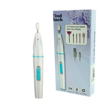 ponceuse lime à ongles électrique rechargeable 5en1 find back bleu