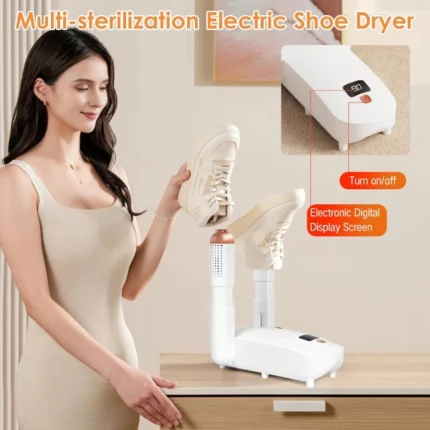 sèche-chaussures électrique portable 360°, séchage UV, stérilisation, désodorisant