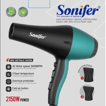 sèche-cheveux professionnel sonifer sf-9674b 2150w