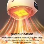 sèche-linge électrique portable avec minuterie 500w 90l