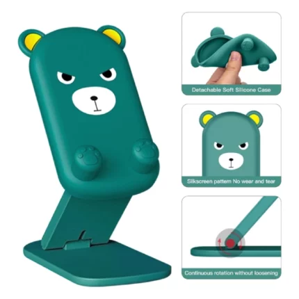 support de téléphone portable pliable antidérapant en silicone anpdasi, design mignon animaux cartoon