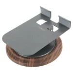 support de téléphone portable et tablette premium pour bureau en métal brossé et bois moxom mx-vs153