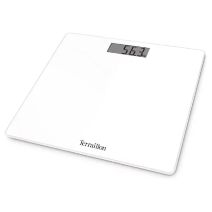 terraillon tsquare pèse-personne numérique ultra plat en verre blanc 180kg