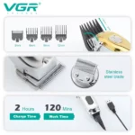 vgr v-652 ultra premium tondeuse à cheveux professionnelle rechargeable sans fil led
