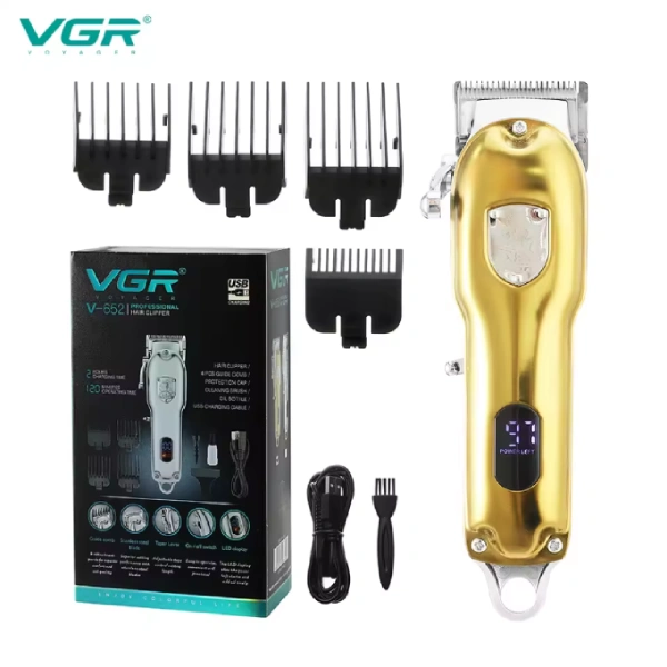 Tondeuse à Cheveux Professionnelle Rechargeable VGR V-652 Ultra Premium vgr v-652 ultra premium tondeuse à cheveux professionnelle rechargeable sans fil led
