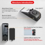 alarme de sécurité arrêt de porte avec sirène 120dB, door stop alarm