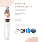 Aspirateur de Points Noirs Électrique Rechargeable LED – 5 Embouts – Image 5