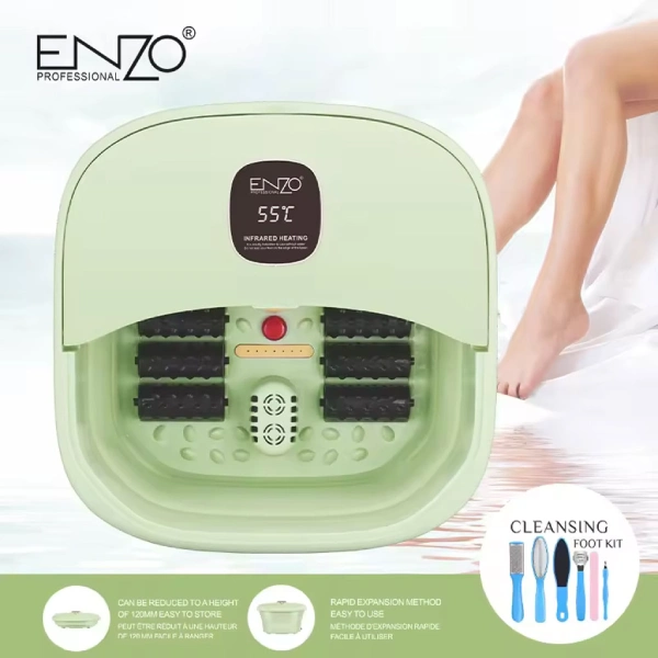 bain jacuzzi spa masseur de pieds électrique pliable chauffant enzo en-1002