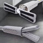 balai-serpillère professionnel auto-rinçant easy mop 360°, essorage auto, silicone, coton