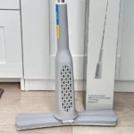 balai-serpillère professionnel auto-rinçant easy mop 360°, essorage auto, silicone, coton