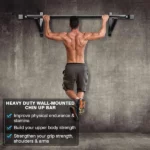 barre de traction pull-up murale pro robuste en fer ironwalls, charge 227kg, 110cm