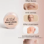 baume à lèvres mutli-usages bio touch, effet botox, anti-cernes