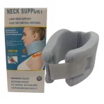 collier cervical soutien du cou semi-rigide doublure en coton gris pour enfants
