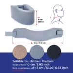 collier cervical soutien du cou semi-rigide doublure en coton gris