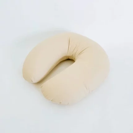 coussin d'allaitement pour bébé et voyage en forme u en tissu hypoallergénique 60x60cm beige