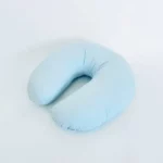 coussin d'allaitement pour bébé et voyage en forme u en tissu hypoallergénique 60x60cm bleu