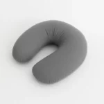 coussin d'allaitement pour bébé et voyage en forme u en tissu hypoallergénique 60x60cm gris