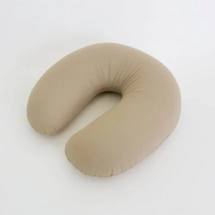 coussin d'allaitement pour bébé et voyage en forme u en tissu hypoallergénique 60x60cm marron