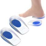 coussinets de talon talonnettes en gel silicone amorti pour fasciite plantaire, 2 pièces